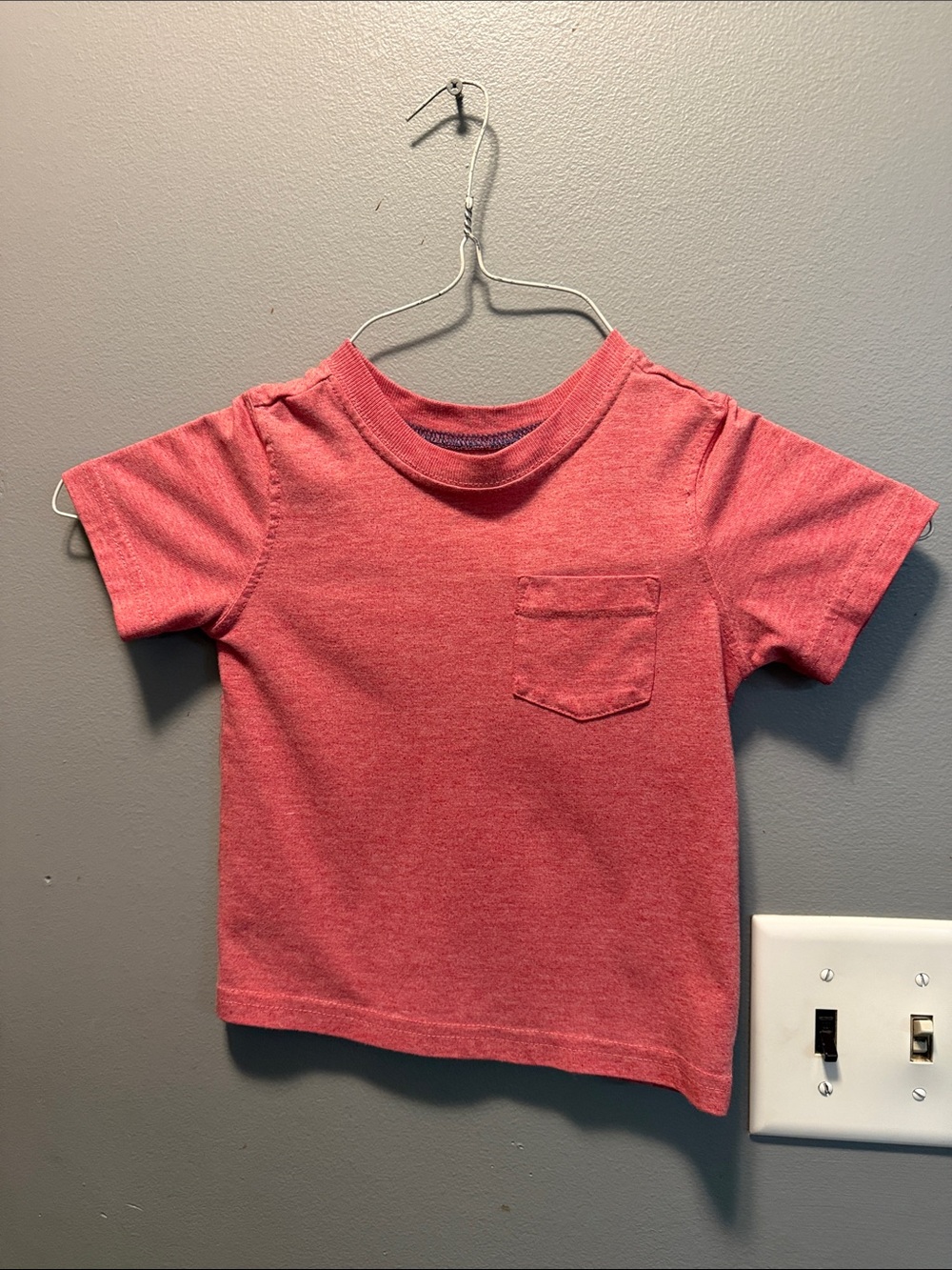 Kids Short-Sleeve Pocket Tee - pale red